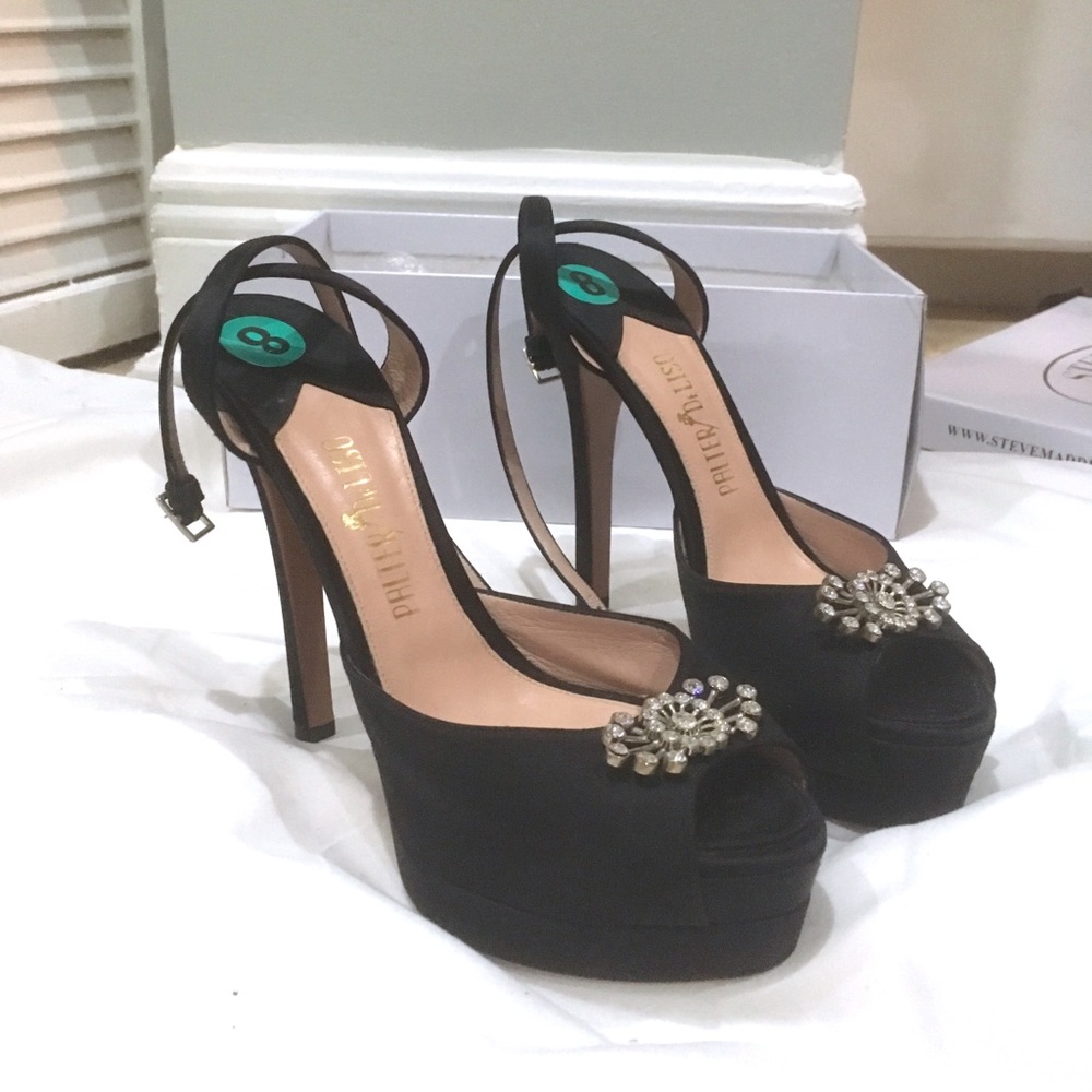 Black Heels with diamond detailing